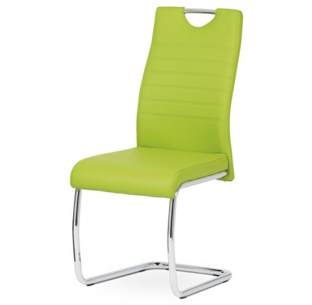 Jídelní židle, zelená, ekokůže, DCL-418 LIM