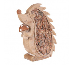 Ježek - dekorace s osvětlením, magnesium, imitace dřeva