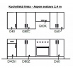 Kuchyňská linka 240 cm - ASPEN bílý lesk