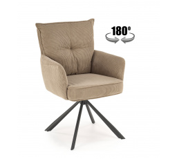 Jídelní otočná židle K528, Cappuccino/Černá