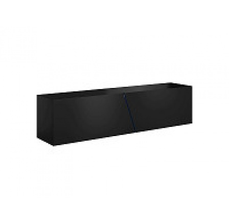 SIMENA - TV stolek černá/černý lesk včetně LED RBG barevné (SIMENARTVCCPLK=1BALÍK) (S) (K150)