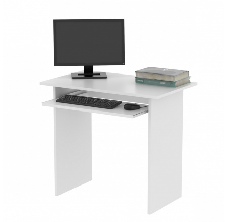 TWISTER -počítačový stůl (TWIST) - bílá  (MD) (K150)