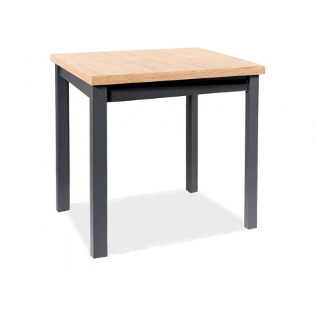 Jídelní stůl ADAM, dub artisan/černý, 90x65 cm