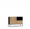 Lanzzi 120 Komoda Černý Mat /Dub Artisan Černý Mat, Dub Artisan 120x80