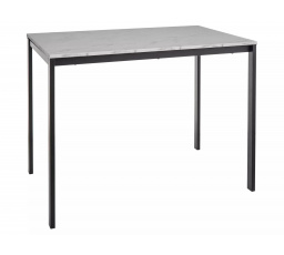 Jídelní stůl MARIO, Efekt bílého mramoru/Černá