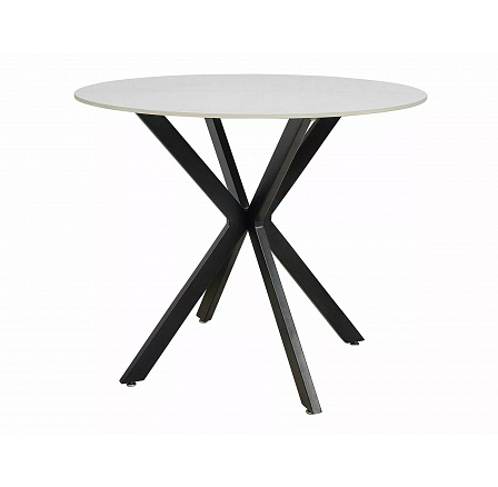 Jídelní stůl TALIA, efekt bílého mramoru/Černá