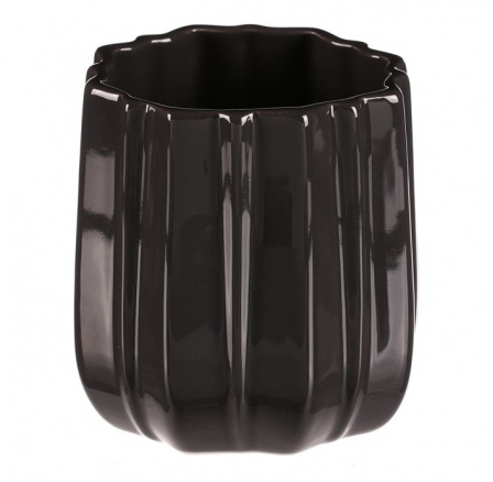 Váza keramická - glazovaná, šedá antracitová Váza keramická - glazovaná, šedá antracitová