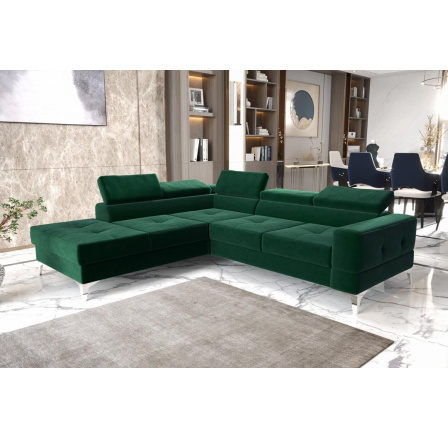 Rohová sedací souprava TOSCANIA II průměr 30x250 - zelená , levá Rohová sedací souprava TOSCANIA II průměr 30x250 - zelená , levá