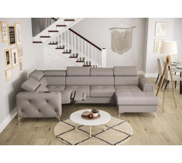 Rohová sedací souprava ORION MAX III , relax s funkcí spaní 165x320x190 cm - šedá , levá