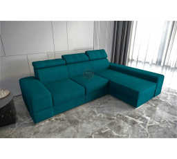 Rohová sedací souprava ROYAL 295×185 - pravá, tyrkysová