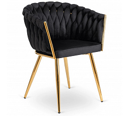 Židle CAPI Černá Pletená Sametová