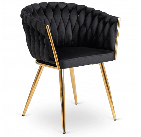 Židle CAPI Černá Pletená Sametová