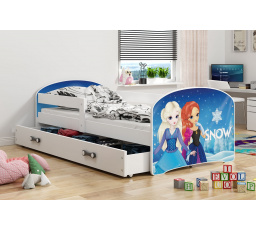 Dětská postel Luki - Bílá (Frozen) 160x80 cm
