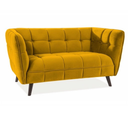 Pohovka CASTELLO 2 Velvet, curry Bluvel 68/wenge
