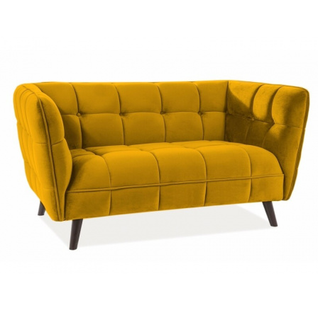 Pohovka CASTELLO 2 Velvet, curry Bluvel 68/wenge