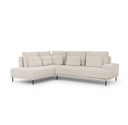Rohová sedačka do obývacího pokoje Nicole L levá - béžová Baloo 2074/nožky černé