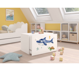 box na hračky INGA White+Sea Animals