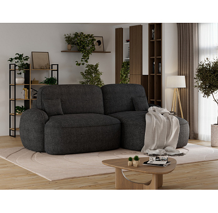 Tesalia corner sofa with sleeping function and storage compartment, grey bouclé, right-hand side Royal 05 197x115 Right 1 Tesalia corner sofa with sleeping function and storage compartment, grey bouclé, right-hand side Royal 05 197x115 Right 1