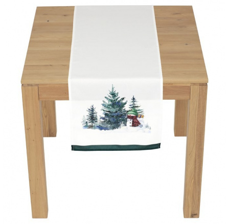 Běhoun - vánoční motiv, 100 % polyester, 40 x 150 cm