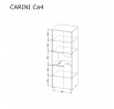 Dětský pokoj CARINI 2 mini, světlý grafit/bílá briliantová/dub nash