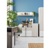 Postel REMO RM16 - 120x200 cm, Dub Wilton bílý/Bílá Lux/Antracit