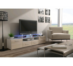 TV komoda EVORA WHITE   - krémová