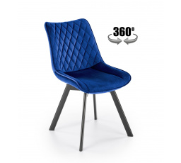 Jídelní otočná židle K520, Modrá/Černá