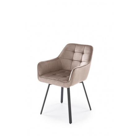 Jídelní otočná židle K588 , Béžový Velvet/Černá