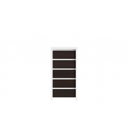 Komoda KASPIAN KOM5S bílá/wenge