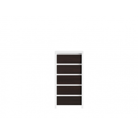 Komoda KASPIAN KOM5S bílá/wenge
