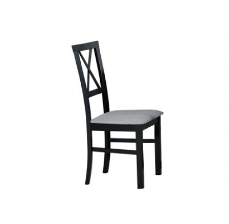 MIA 4  (MILANO 4)- jídelní židle černá/ látka č.10 šedá - kolekce "DRE"  (K150-Z)