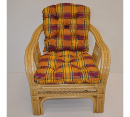 Polstr na křeslo Rio De Janeiro látka okrová kostka