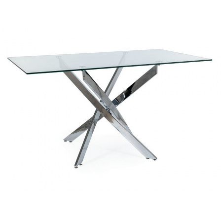 Jídelní stůl AGIS II, Transparent/Chrome