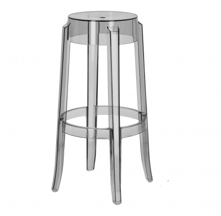 Stolička Duch šedá transp. 75 cm
