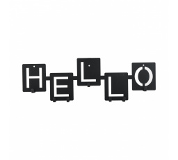 Nástěnný věšák Hello černý