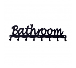 Nástěnný věšák Bathroom černý