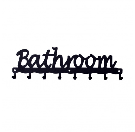 Nástěnný věšák Bathroom černý