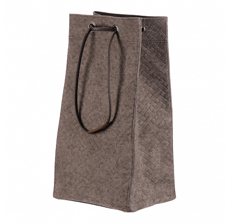 Koš prádelní - látkový, stahovací, šedá barva