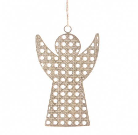 Anděl kovový - na pověšení, barva champagne Anděl kovový - na pověšení, barva champagne