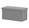 Taburet s úložným prostorem, šedá, jemně hrubá látka, TAB-462 GREY2