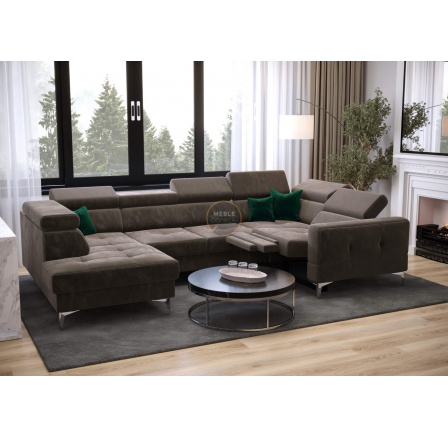 Rohová sedací souprava TOSCANIA MAX I , relax s funkcí spaní 170x350x185 cm - volitelný odstín , pravá Rohová sedací souprava TOSCANIA MAX I , relax s funkcí spaní 170x350x185 cm - volitelný odstín , pravá