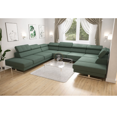 Rohová sedací souprava EMPORIO MAX I 300X350X220 - zelená , levá Rohová sedací souprava EMPORIO MAX I 300X350X220 - zelená , levá