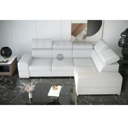 Rohová sedací souprava ROYAL II 280×210 přírodní kůže - bílá kůže , pravá Rohová sedací souprava ROYAL II 280×210 přírodní kůže - bílá kůže , pravá