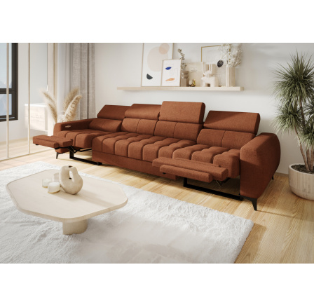 Sofa PORTO IV , relax 331 cm - oranžová