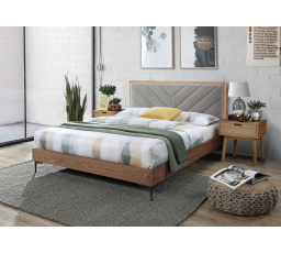 Postel MARGARITA 160, šedá/přírodní