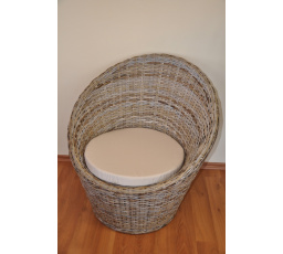 Křeslo Centre ratan Kubu grey