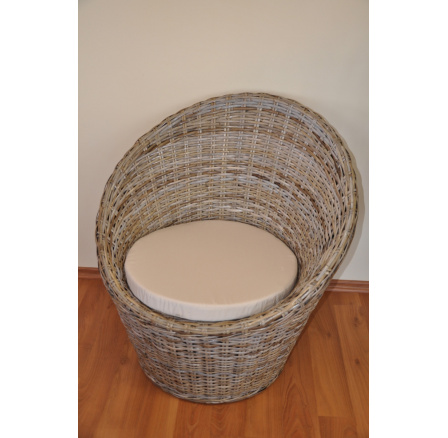 Křeslo Centre ratan Kubu grey Křeslo Centre ratan Kubu grey