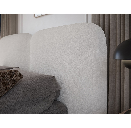 Bed Ollival 180x200 with metal frame and storage box, white velvet Paolli 01 1 Bed Ollival 180x200 with metal frame and storage box, white velvet Paolli 01 1