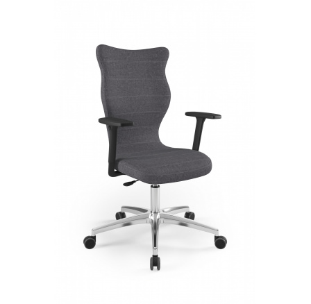 Křeslo kancelářské otočné  PERTO PLUS , leštěný hliník Palladium 01 velikost 7