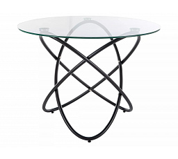 Jídelní stůl ORBIT, Transparent/Černá